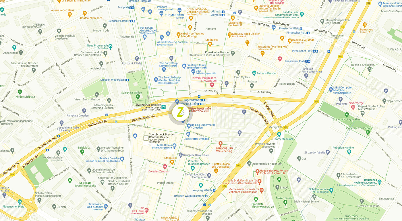 MKG Dresden Anfahrtskizze